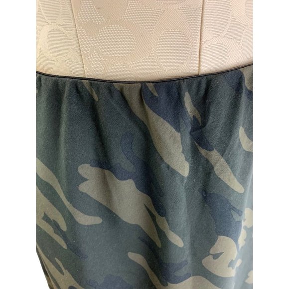 Medium Sanctuary Women's Green Camo Pull On Midi Skirt A-Line - Picture 2 of 6